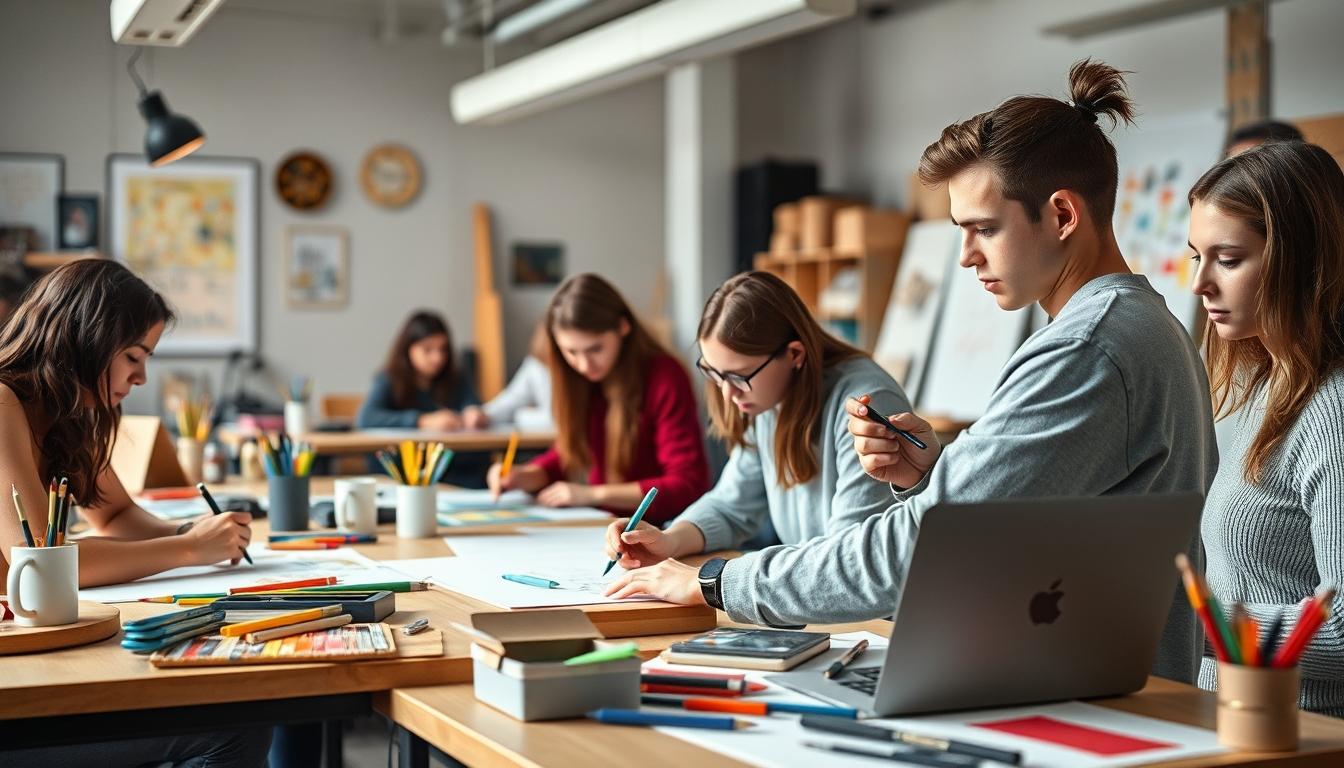 Student developing practical and academic skills